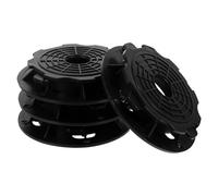 DIYEAH 4pcs Adjustable Outdoor Deck Pedestal Supports Range Heavy Duty Plastic Floor Leveling Bases for Garden Patio Roof Decking Platform Raising