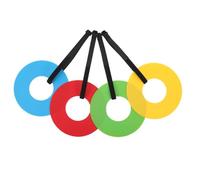 DIYEAH 4pcs Adjustable Strap Soccer Shooting Targets Set - 19.5cm Football Training Goal Markers for Youth Soccer Practice and Hockey Skills Development