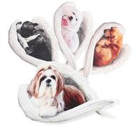 DIYEAH 4pcs Adorable Dog Pendants Hanging Accessories for Keychains Backpacks Safe Non-fading Decorative Charms for Dog Lovers DIY Jewelry Making