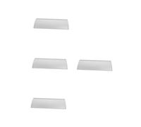 DIYEAH 4pcs Aluminum Alloy Curved Blank Nameplate Holder Single Sided Office Door Sign for School Classroom Business Room Wall Mount Silver
