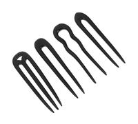 DIYEAH 4pcs Ancient Chinese Hair Pin U-shaped Black Wood Hair Fork, Lightweight Smooth Surface, Vintage Retro Style for Women, Daily Use and Special Occasions