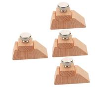 DIYEAH 4pcs Angled Beech Wood Sanding Block Hand Sander for Precise Edge and Curve Sanding Multifunctional Tool for Wood Polishing and Leather Finishing Small for DIY Crafts