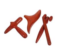 DIYEAH 4pcs Brown Rosewood Gua Sha Massage Board Set, Wooden Scraping Therapy Tools for Facial and Body Relaxation, Acupuncture Massage Accessories for Muscle Relief