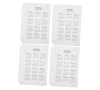 DIYEAH 4PCS Calendar Binder Dividers Frosted Plastic Index Inserts for Monthly Planner Refills PP Protectors for Office School and Home Organization