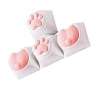 DIYEAH 4pcs Cat Paw Keycaps for Mechanical Keyboards Cute and Gaming Keycaps Skin Friendly Design for Unique Keyboard Decoration