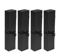 DIYEAH 4pcs Cavity Chocolate Box with Individual Compartments Sturdy Candy Packaging for Parties Weddings and Office Sharing Elegant Black Design for Travel and Gifting