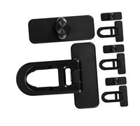 DIYEAH 4pcs Childproof Oven Lock and Kitchen Cabinet Safety Latches for Toddlers, Multi-Function Babyproof Fridge Door Locks, Black Plastic Home and Childcare Cabinet Security