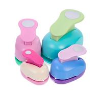 DIYEAH 4Pcs Circle Shape Paper Punch Embossing Craft Puncher Zinc Alloy and ABS Material Portable Design to Stimulate Curiosity and Promote Imagination for Scrapbooks and Memory Books