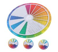 DIYEAH 4pcs Color Mixing Wheel Paper Boards Lightweight and Exceptionally Sturdy Colour Learning Cards for Painters and Designers for Class Teaching Tool