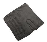 DIYEAH 4pcs Coral Fleece Facial Cleansing Towels with Split Design, Dark Grey Microfiber Esthetician Hand Towels for Facial Steam, Massage and Professional Skincare Use