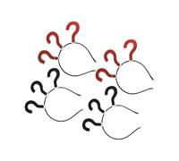 DIYEAH 4pcs Creative Question Mark Hair Loop Headbands Festival Hair Accessories Fabric Material Red and Black Party Headdress Stylish and Eye-catching