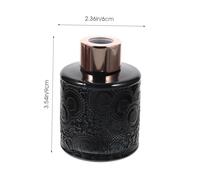 DIYEAH 4pcs Embossed Glass Aromatherapy Bottles for Bedroom Perfume Container Dry Flower Holder High-grade Glass Diffuser Jars for Home Fragrance Modern Style for Essential Random Color