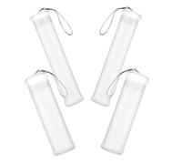 DIYEAH 4pcs Expandable Plastic Brush Storage Tube Set for Watercolor Paint Brushes and Detail Tools Container for Artists Suitable for Travel and Craft Supplies