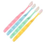 DIYEAH 4pcs Extra Soft Manual Toothbrushes with 10,000 Micro-Nano Bristles, Assorted Colors, Gentle Teeth Cleaning for Sensitive Gums, Oral Care Tools Suitable for Adults Random Style