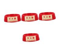 DIYEAH 4pcs Fire Extinguisher Support Base Plastic Holder Stable Storage Stand for Various with Glow the Dark Feature Easy Installation for Home Office Garage Safety