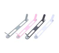 DIYEAH 4pcs Foldable Laptop Stand for Cooling and Ergonomic Comfort, Portable Plastic Mini Laptop Riser Strong Support, Adjustable Angles for Gaming and Workstation Use