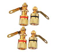 DIYEAH 4PCS Gold Plated Banana Plugs for Speaker Connectors Durable Terminal Connectors for Amplifiers and Home Theater Systems Professional Sound Equipment Connection Random Color