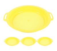 DIYEAH 4pcs Gold Sifting Pan with Non-slip Handle and Lightweight Plastic Material for Prospecting on River Beaches, for Gold Panners and Mining Enthusiasts