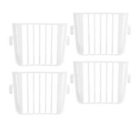 DIYEAH 4pcs Hanging Platform Bird Feeder for Parrots and Small Birds, Plastic Cage Cup Feeders with Tray, Indoor and Outdoor Vegetable Holder for Easy Feeding Solution