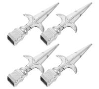 DIYEAH 4pcs Hollow Iron Fence Post Caps Finials for 20x20mm Square Tubes Protective Outdoor Decorative Post Toppers for Gates and Railings