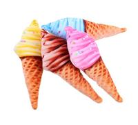 DIYEAH 4pcs Ice Cream Cat Catnip Kitten Chew Bite Plush No Chemical Smell Keep Cats Busy Interactive Pet for Kittens