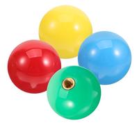 DIYEAH 4pcs Joystick Replacement Ball Heads for Arcade Game Controllers Solid Plastic Handle Knobs in Red Yellow Blue Green Game Accessory for Fighting