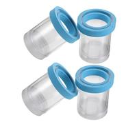 DIYEAH 4pcs Large Blue Fish Tank Nursery Isolation Box Floating Breeder Hatchery Incubator for Guppy Betta Clownfish Fish Separator Aquarium Divider with Easy Installation and Maintenance