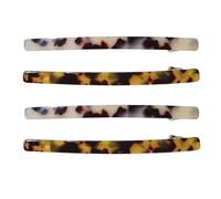 DIYEAH 4pcs Large Simple Leopard Print Hair Clips for Women, Spring Barrettes Set Dark and Beige Leopard Patterns, Stylish Ponytail and Bun Hair Accessories for Everyday Use