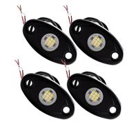 DIYEAH 4pcs LED Car Underbody Lights 12v Ip67 Aluminium Alloy Black