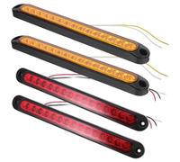 DIYEAH 4pcs LED Trailer Tail Lights for Rvs and Trailers Universal Fit with Multifunctional Design Including Brake Turn Signal and Reverse Lamps in Red and Yellow