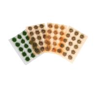 DIYEAH 4PCS Miniature Grass Tufts Static Grass Clusters for DIY Terrain Modeling for Train Landscapes Dioramas and Creative Scenery Projects
