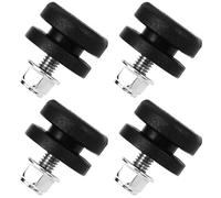 DIYEAH 4pcs Motorcycle Trunk Base Plate Bushing Pads Aluminum Alloy Buckle Spacer for Luggage Top Box Storage Case Mounting, Black Plastic Silent Wear-resistant Pads for Rear Helmet Trunk