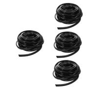 DIYEAH 4pcs O Shaped Silicone Rubber Window Sealing Strip Weatherstrip for Doors and Windows Flexible Windproof Soundproof Draft Excluder Easy to Install Black Caulk Tape for Home