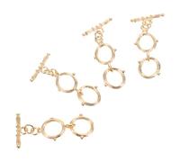 DIYEAH 4PCS Oval T-bar Toggle Clasps for Necklace Extension Chains Metal Jewelry Connectors for Bracelets and Chains Stylish Closure for DIY Jewelry Making and Repair