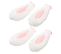 DIYEAH 4pcs Plush Rabbit Ear Helmet Decorations White Long Bunny Ear Trim Accessories for Motorcycle Electric Scooter Bicycle Helmets for Riding and Outdoor Sports