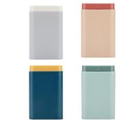 DIYEAH 4pcs Portable Medicine Container Pill Organizer with Abs Material, Multifunctional Sealing Storage Boxes for Journey Use, Not Easy to Deform Travel Vitamin Holder Random Color