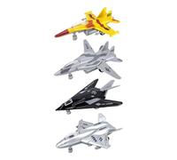 DIYEAH 4pcs Pull Back Airplane Inertial Driven Aircraft Models for Easy Operation No Batteries Needed Educational Plane for Boys