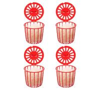 DIYEAH 4Pcs Red Bird Nest Bowls with Jute Rope Parrot Nesting Bird Relaxing Basin Suitable for Canary Pigeon Breeding Cage Accessories