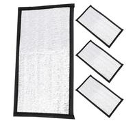 DIYEAH 4pcs Reflective Insulation Pad for Reptile, Under Tank Heat Mat | Aluminum Film Thermal Mat Pad for Small Pet Enclosures, Maximizes Heat Efficiency Fits Breeding Box Or Habitat, 11.8x6.3in