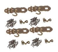 DIYEAH 4pcs Retro Notebook Hasps Vintage Latch Buckle Locks for Notepad Journal Diary Writing Book Accessories Easy to Install for Office Home Use