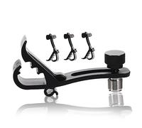 DIYEAH 4pcs Shock-drum Microphone Clips for Mic Stand Black Stable Drum Set Parts Fixing Clip for Recording Studio Equipment