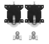 DIYEAH 4pcs Sliding Wardrobe Door Pulley Rollers Metal and Nylon Track Wheels Replacement for Closet and Cabinet Doors with Smooth and Silent Sliding, Easy Installation, Size 12x8.5x1.5cm