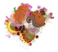 DIYEAH 4pcs Small Hair Clips for Women with Thanksgiving Theme Elements, Lightweight Glitter Powder and Iron Material, Suitable for Harvest Festival and Other Holidays, Comfortable