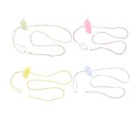 DIYEAH 4pcs Small Pet Harness Leash Set with Angel Wings - Nylon Vest for Hamster, Chinchilla, Dwarf Rabbit and Guinea Pig - Escape-Proof Traction Rope for Outdoor Walking