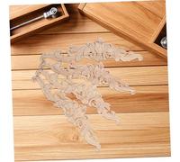 DIYEAH 4pcs Solid Wood Carved Onlays Durable Wood Appliques with Natural Grain Texture for Cabinet Wardrobe Bed Frame Door Trim Precise Smooth Finish Decorative Panels for DIY Home