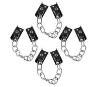 DIYEAH 4pcs Stainless Steel Safety Window Limiter and Door Chain Lock with Adjustable Chain for Safety Protection, for Front Door Inside Use, Sturdy Security Window Locks