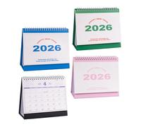DIYEAH 4pcs Standing Flip Desk Calendar with Habit Tracker Monthly Schedule Planner Compact Artistic Design for Office Home School Organizing
