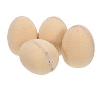 DIYEAH 4pcs Standing Wooden Egg DIY Unpainted Craft Centerpiece Easter Decor for Crafts Home Decor