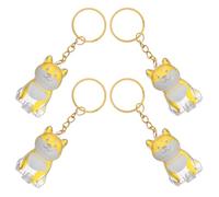 DIYEAH 4pcs Transparent Dog Hair Keepsake Keychain with Secure Memorial Storage Box Portable Pet Hair Collector Charm for Organized Fur Preservation Gift for Dog Lovers and Bereavement