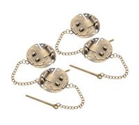 DIYEAH 4pcs Vintage Box Clasp and Latch Hook Set with 50mm Antique Brass Metal Buckles and Chain, Decorative Cabinet Hasp Locks for Wooden Jewelry Boxes and Furniture
